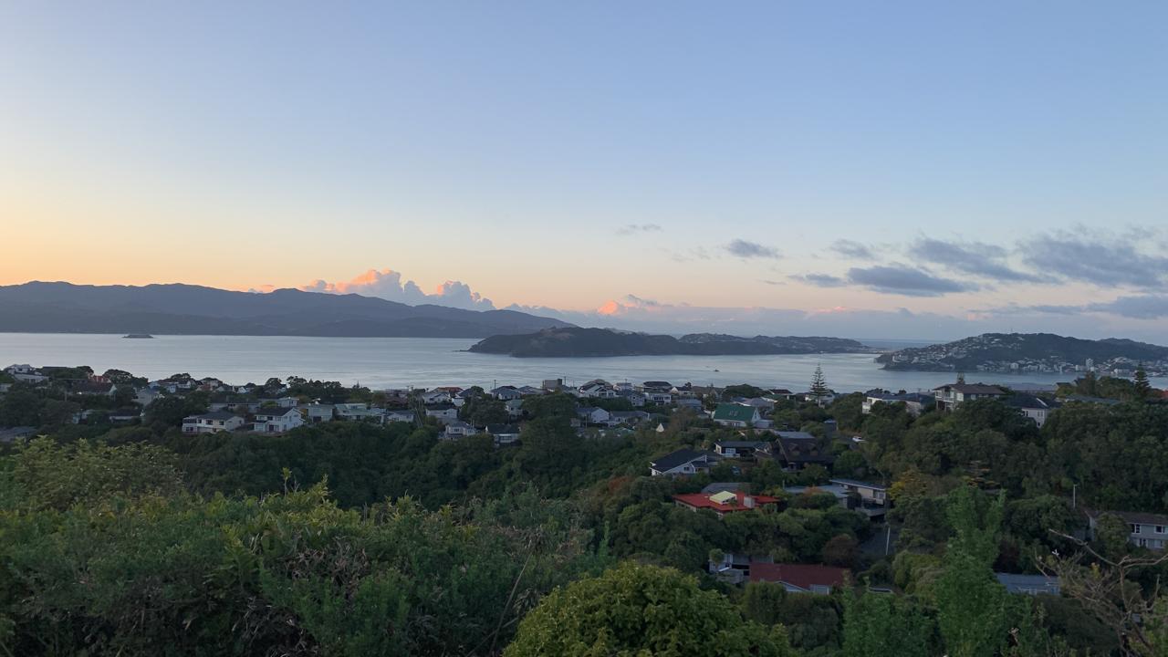 Coastal Porirua and harbour outlook in the wider Wellington region